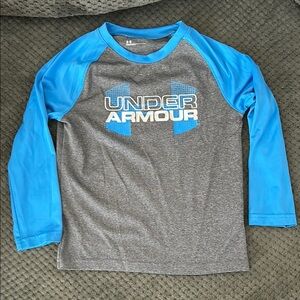 Under Armour Gray and Blue Long Sleeve Shirt
